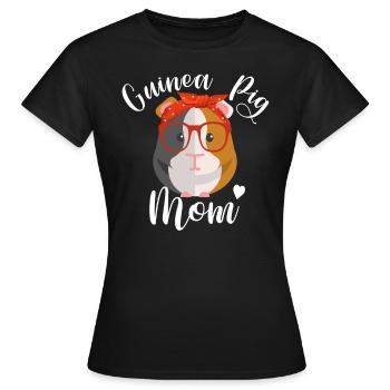 guina pig mom guinea pigs guineapig guinea pig hamster - Women's T-Shirt - black - Front - AI Model Female 172 dark (172cm)