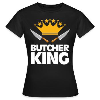 Boucher roi boucher - T-shirt Femme - noir - Devant - AI Model Female 172 dark (172cm)