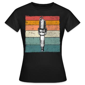 Spark plugs Car mechanics and car mechanics - Women's T-Shirt - black - Front - AI Model Female 172 dark (172cm)