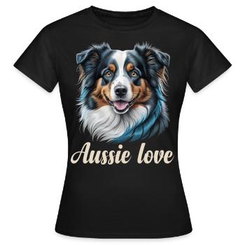 Aussie Liebe - Frauen T-Shirt - Schwarz - Vorne - AI Model Female 172 dark (172cm)