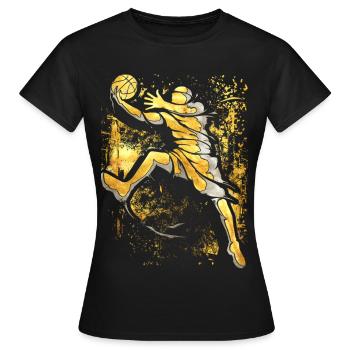 Basketballer - Ich Liebe Basketball - Slam dunk - Frauen T-Shirt - Schwarz - Vorne - AI Model Female 172 dark (172cm)