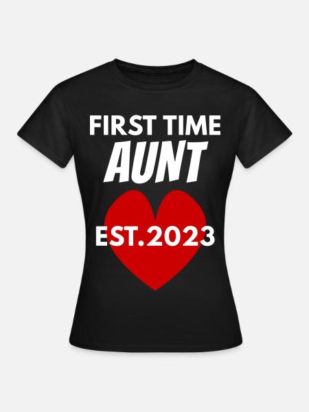 Tante werden 2023 - Frauen T-Shirt - Schwarz