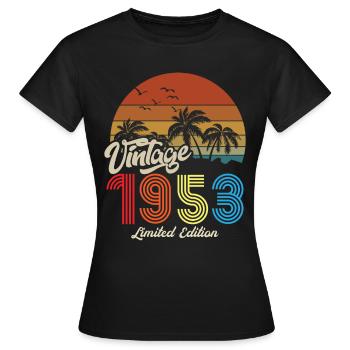 Vintage exemplaire unique 1953 Edition limitée - T-shirt Femme - noir - Devant - AI Model Female 172 dark (172cm)