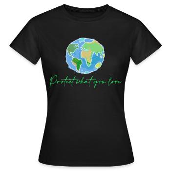 Planète - T-shirt Femme - noir - Devant - AI Model Female 172 dark (172cm)