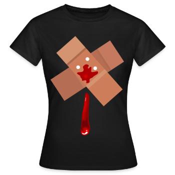 Wounded - Women's T-Shirt - black - Front - AI Model Female 172 dark (172cm)