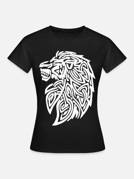 Stammes-Löwe - Frauen T-Shirt - Schwarz