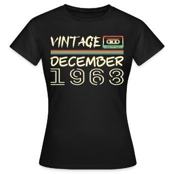 1968 December 1968 Jubilee December 1968 - Women's T-Shirt - black - Front - AI Model Female 172 dark (172cm)