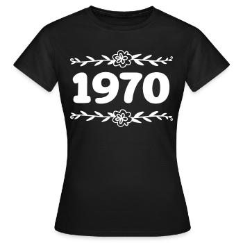 1970 Vintage 1970 Retro 1970 Anniversary 1970 - Women's T-Shirt - black - Front - AI Model Female 172 dark (172cm)