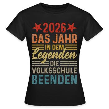 2026 Ending the Year in the Legends of Elementary School - Women's T-Shirt - black - Front - AI Model Female 172 dark (172cm)