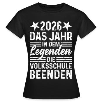 2026 Ending the Year in the Legends of Elementary School - Women's T-Shirt - black - Front - AI Model Female 172 dark (172cm)