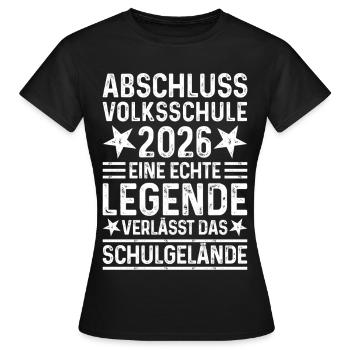 Elementary School Graduation 2026 Legend School Grounds - Women's T-Shirt - black - Front - AI Model Female 172 dark (172cm)
