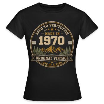 #years# Retro #years# Vintage #years# Gift #year - Women's T-Shirt - black - Front - AI Model Female 172 dark (172cm)