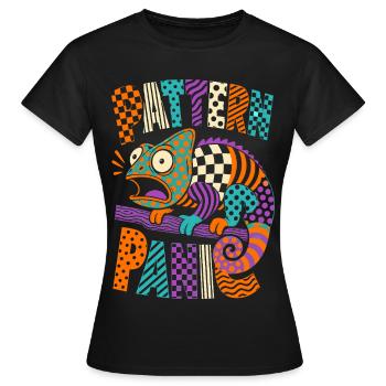 Pattern Panic Chameleon - Women's T-Shirt - black - Front - AI Model Female 172 dark (172cm)