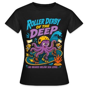 Roller Derby of the Deep Sea - Women's T-Shirt - black - Front - AI Model Female 172 dark (172cm)