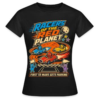 Mars Racing Alien Racer - T-shirt Femme - noir - Devant - AI Model Female 172 dark (172cm)