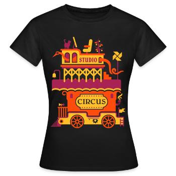 Studio Circus - T-shirt Femme - noir - Devant - AI Model Female 172 dark (172cm)