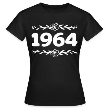 1964 Millésime 1964 Rétro 1964 Anniversaire 1964 - T-shirt Femme - noir - Devant - AI Model Female 172 dark (172cm)