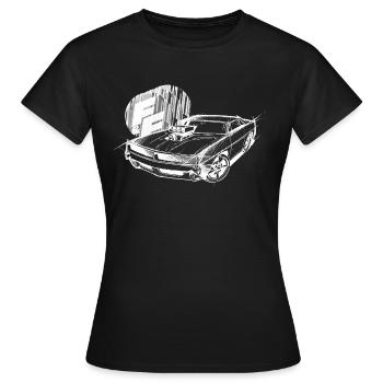 Fast and Furious Dodge Charger Dessin - T-shirt Femme - noir - Devant - AI Model Female 172 dark (172cm)