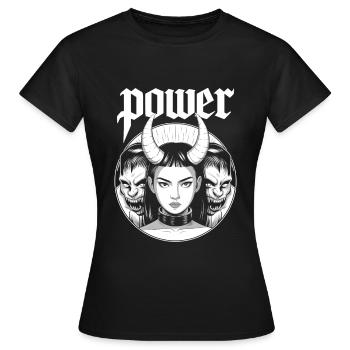 Power Girl - Women's T-Shirt - black - Front - AI Model Female 172 dark (172cm)