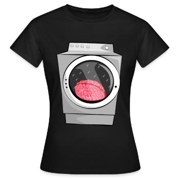 Lavage de cerveau dans la machine à laver - T-shirt Femme - noir - Devant - AI Model Female 172 dark (172cm)