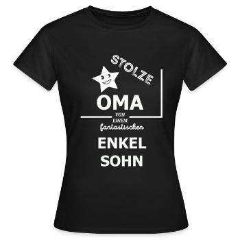 Stolze Oma - Frauen T-Shirt - Schwarz - Vorne - AI Model Female 172 dark (172cm)