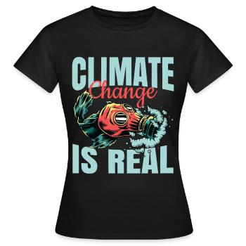 Changement climatique Protection de l’environnement Idée cadeau de protection de la nature - T-shirt Femme - noir - Devant - AI Model Female 172 dark (172cm)