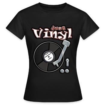 Juste vinyle turntable metallic - T-shirt Femme - noir - Devant - AI Model Female 172 dark (172cm)