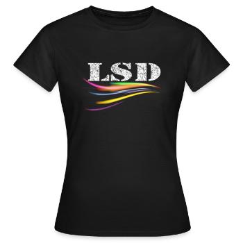 LSD - T-shirt Femme - noir - Devant - AI Model Female 172 dark (172cm)
