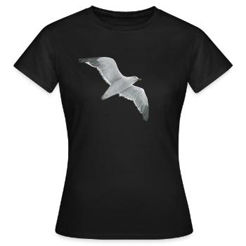 Soaring the seagull - Women's T-Shirt - black - Front - AI Model Female 172 dark (172cm)