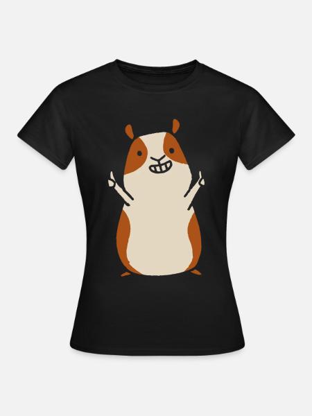 meerschweinchen - Dame-T-shirt - sort