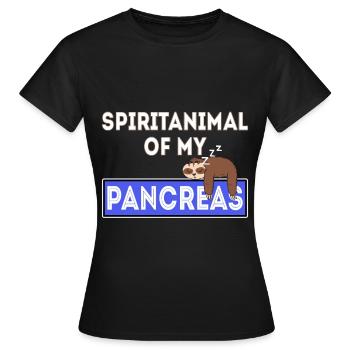 Diabetes lustiger Spruch Faultier - Frauen T-Shirt - Schwarz - Vorne - AI Model Female 172 dark (172cm)