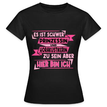 Hörakustikerin und Prinzessin - Frauen T-Shirt - Schwarz - Vorne - AI Model Female 172 dark (172cm)