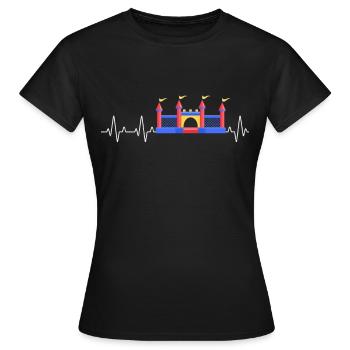 Château gonflable Heartbeat Château gonflable Château gonflable - T-shirt Femme - noir - Devant - AI Model Female 172 dark (172cm)