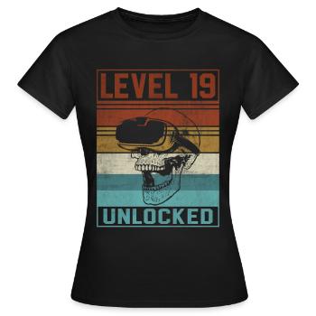 Joueur du 19e anniversaire - T-shirt Femme - noir - Devant - AI Model Female 172 dark (172cm)