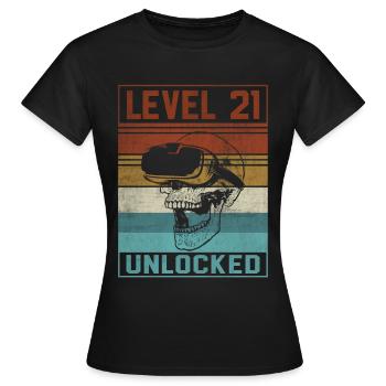 Joueur de 21e anniversaire - T-shirt Femme - noir - Devant - AI Model Female 172 dark (172cm)