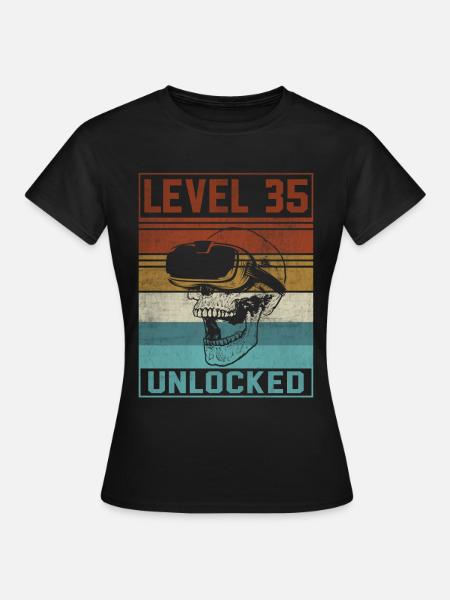 35th Birthday Gamer - Frauen T-Shirt - Schwarz
