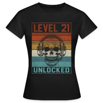 21e anniversaire du joueur - T-shirt Femme - noir - Devant - AI Model Female 172 dark (172cm)