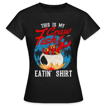 Saison des écrevisses Cuisson Aliments pour écrevisses - T-shirt Femme - noir - Devant - AI Model Female 172 dark (172cm)