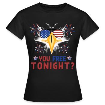 Eagle Independence Day July 4 - Women's T-Shirt - black - Front - AI Model Female 172 dark (172cm)