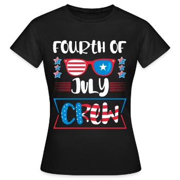 Vierter Juli Besatzung USA - Frauen T-Shirt - Schwarz - Vorne - AI Model Female 172 dark (172cm)