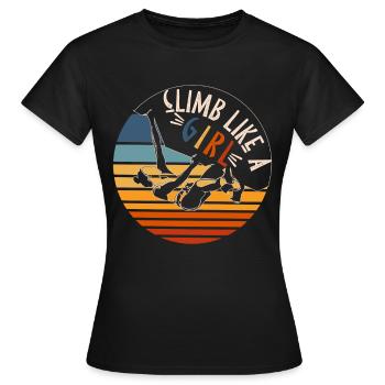 Grimpeuse Grimpeuse WoBouldering - T-shirt Femme - noir - Devant - AI Model Female 172 dark (172cm)