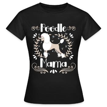 Caniche Mama Chien mignon Caniche standard - T-shirt Femme - noir - Devant - AI Model Female 172 dark (172cm)