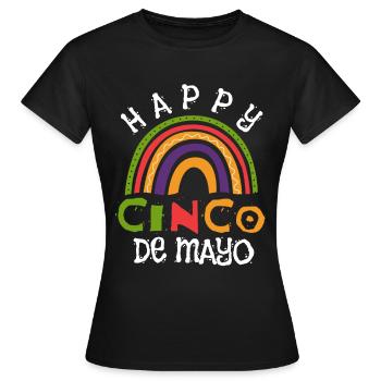 Fiesta Joyeux Cinco De Mayo - T-shirt Femme - noir - Devant - AI Model Female 172 dark (172cm)
