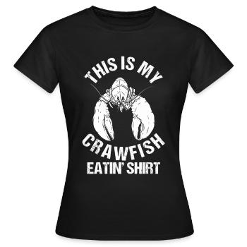 Saison du crabe Cuisinier à l’écrevisse Manger des écrevisses - T-shirt Femme - noir - Devant - AI Model Female 172 dark (172cm)