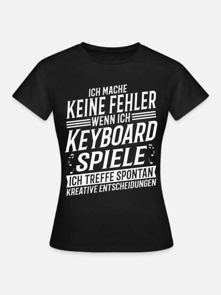 Keyboardspieler Musikinstrument Musik Keyboard - Frauen T-Shirt - Schwarz
