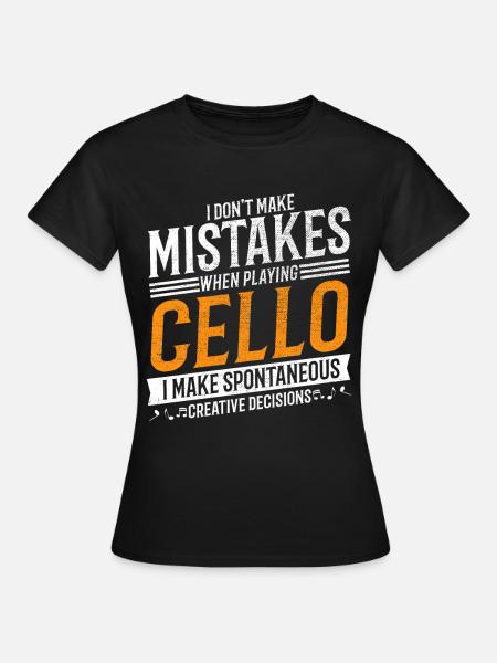Cello Musikliebhaber Kreativer Cellist - Frauen T-Shirt - Schwarz