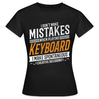 Keyboard Music Lovers Creative Keyboard Player - Women's T-Shirt - black - Front - AI Model Female 172 dark (172cm)