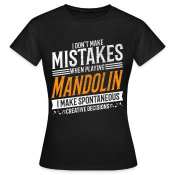 Mandoline Musikliebhaber Mandolinenspieler - Frauen T-Shirt - Schwarz - Vorne - AI Model Female 172 dark (172cm)