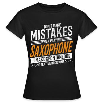 Saxophonist Musikliebhaber Kreativer Saxophonist - Frauen T-Shirt - Schwarz - Vorne - AI Model Female 172 dark (172cm)