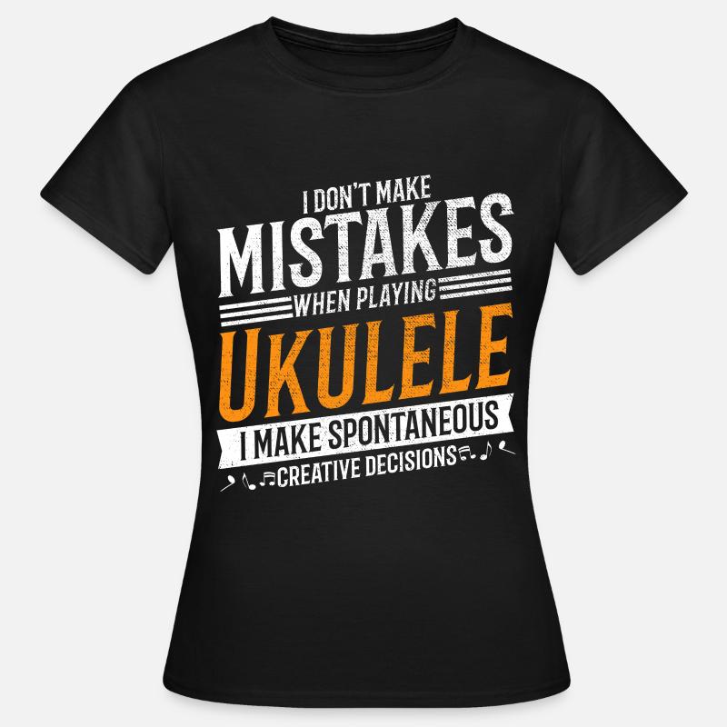Ukulele Music Lover Creative Ukulele Player - Women's T-Shirt - black